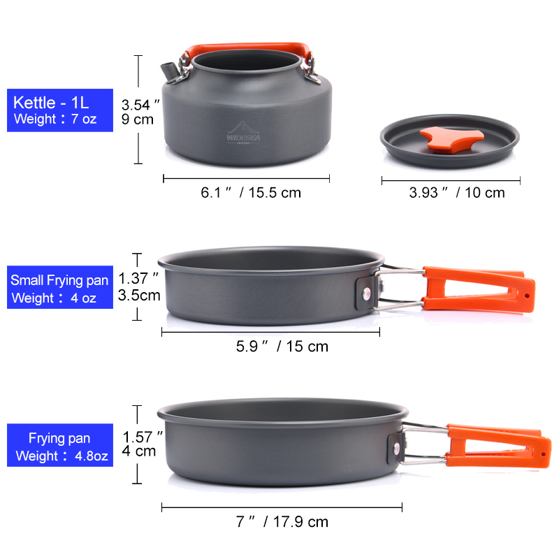 幅の屋外キャンプ調理器具セット、食器、調理カトラリー、調理器 - Camping Cooking Full Set のレビューと価格
