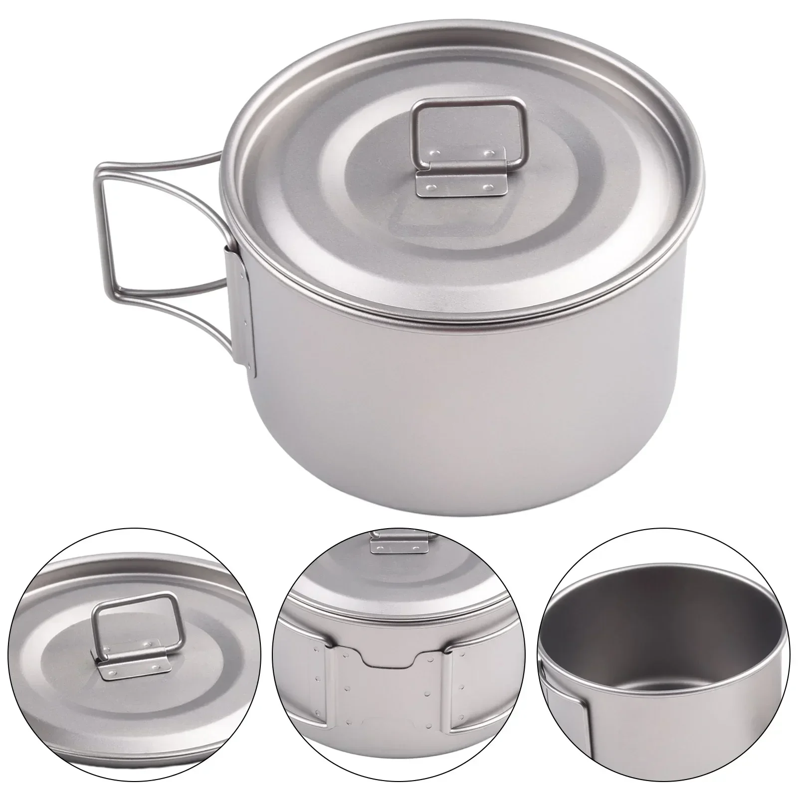 キャンプ用折りたたみハンドル付きチタンボウル、ディナーフード - Camping Cooking Cover のレビューと価格