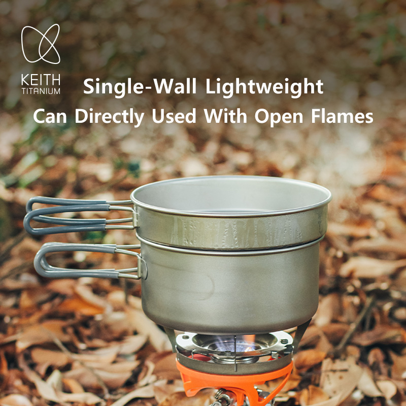 Keith チタン クッカーセット 2点 ネスト 超軽量 鍋 - Nesting Camping Cooking Set のレビューと価格