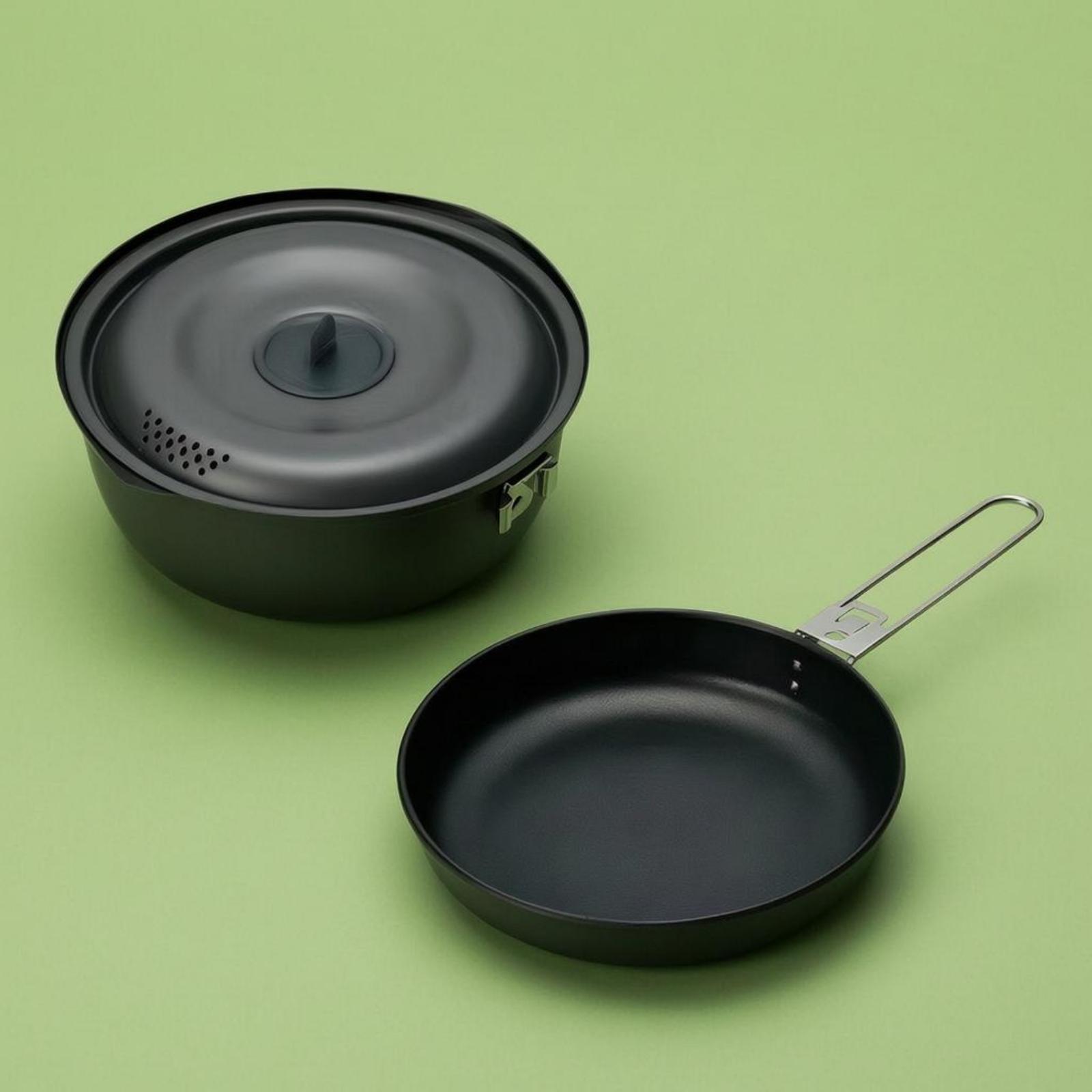 屋外調理器具 ノンスティック キャンプ用調理器具セット コン - Nesting Camping Cooking Set のレビューと価格