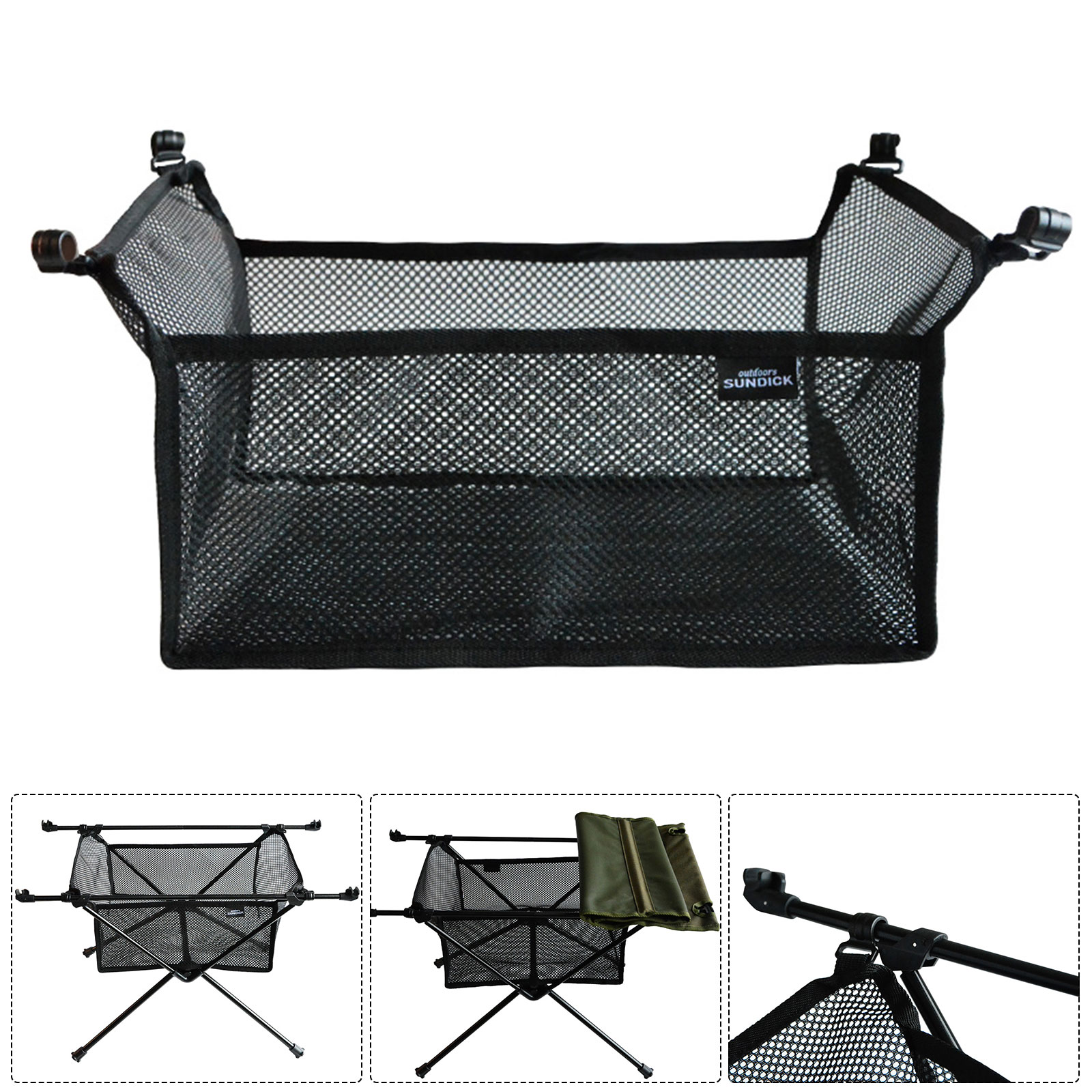 キャンプ用折りたたみテーブル収納ネットバッグ メッシュバスケ - Camping Cooking Basket のレビューと価格