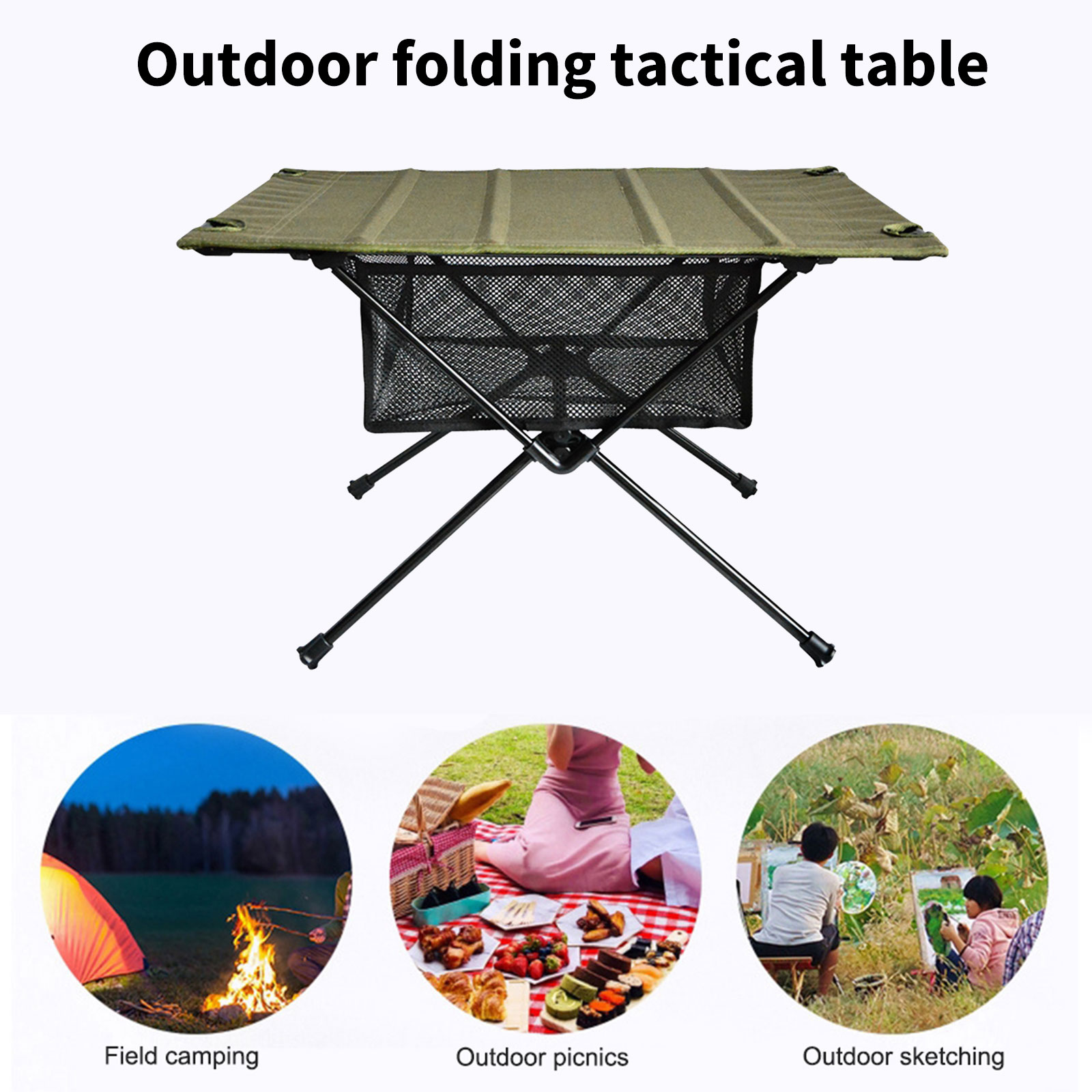 キャンプ用折りたたみテーブル収納ネットバッグ メッシュバスケ - Camping Cooking Basket のレビューと価格
