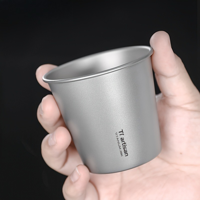 200 ミリリットルチタン単層屋外キャンプカップポータブルコ - Camping Cooking Survival のレビューと価格