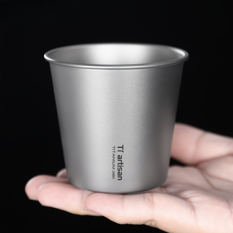 200 ミリリットルチタン単層屋外キャンプカップポータブルコ - Camping Cooking Survival のレビューと価格