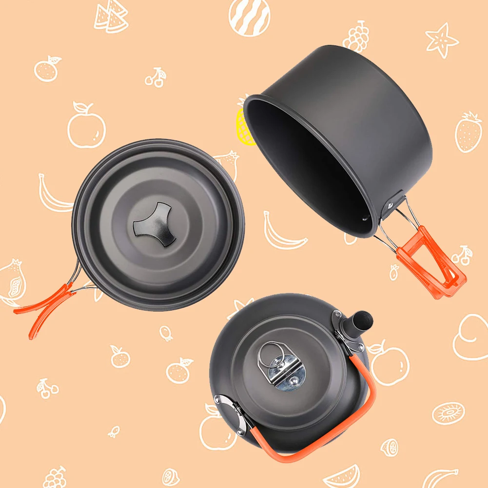キャンプ調理器具キット ケトル ポット パン クックセット  - Camping Cooking Utensils Kit のレビューと価格
