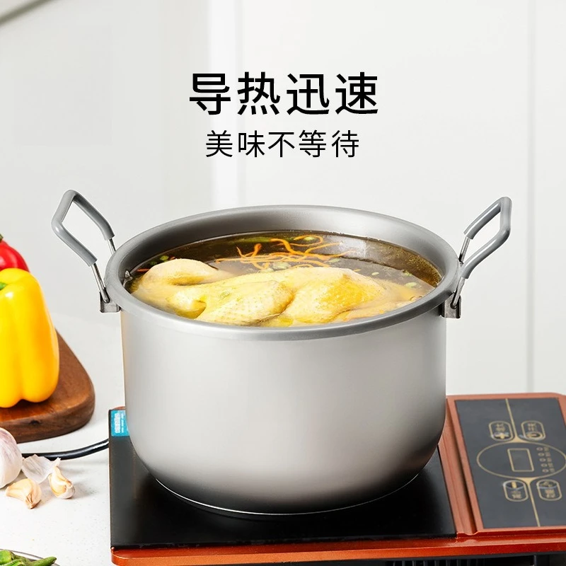 6L チタン鍋 蓋付き 耐久性 大容量 キャンプ用スープ鍋  - Camping Cooking Pot Large のレビューと価格
