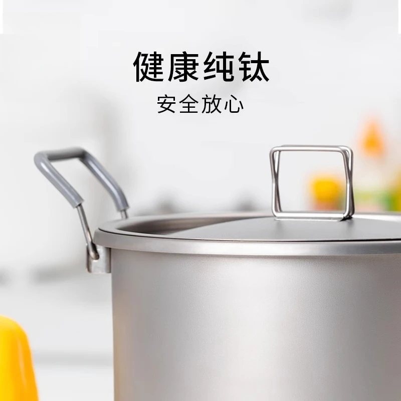 6L チタン鍋 蓋付き 耐久性 大容量 キャンプ用スープ鍋  - Camping Cooking Pot Large のレビューと価格