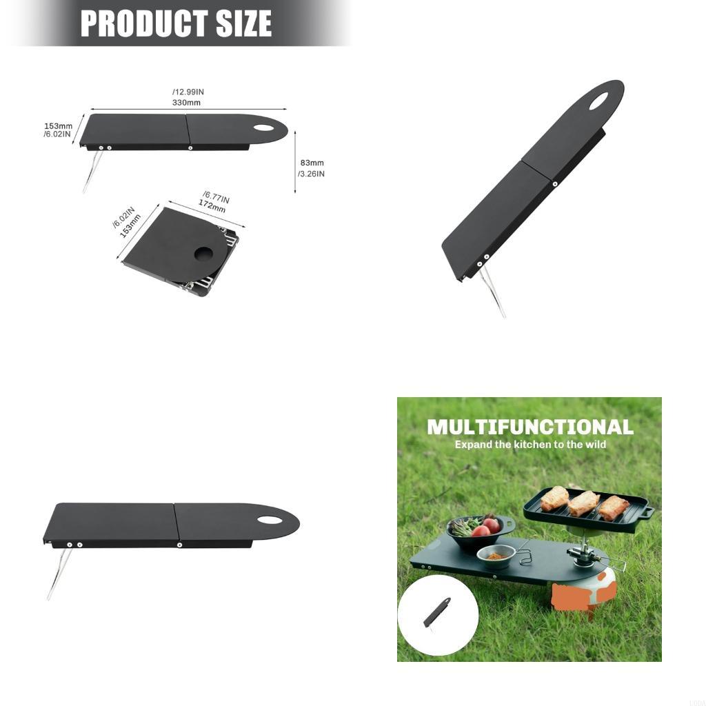 多目的折りたたみテーブル屋内と屋外の設定に適した金属製の屋外 - Camping Cooking Table Foldable のレビューと価格