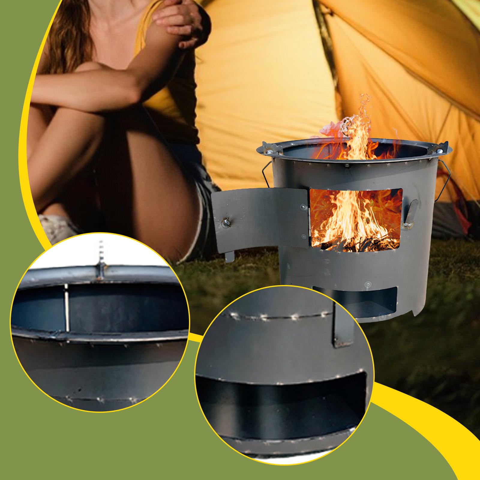 木製炉 屋内多目的ヒーター 火にかけて調理 薪燃焼 キャンプ - Camping Cooking Over Fire のレビューと価格